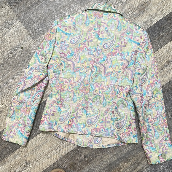 Vintage Dana Buchanan jacket - shimmery and floral pattern - never been worn - Picture 4 of 7
